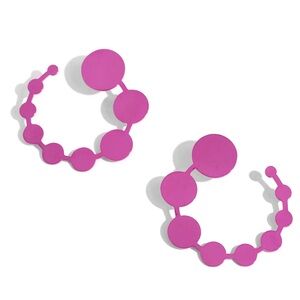 Pink Hoop Earrings